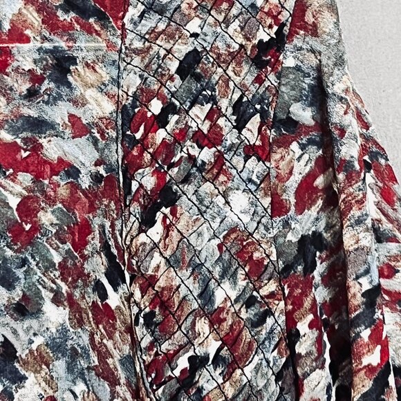 Babeau Semi Sheer Multi Color Blouse in Large - Picture 2 of 7